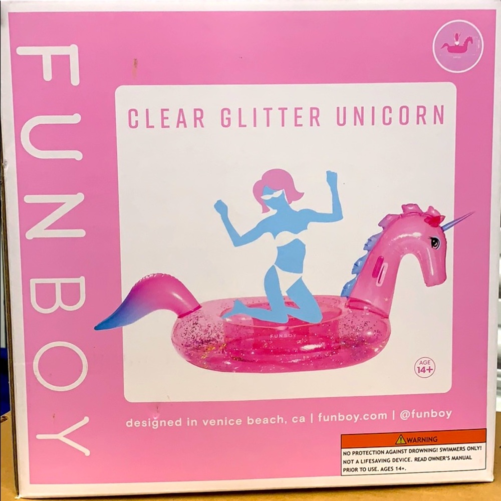 FUNBOY glitter unicorn pool float